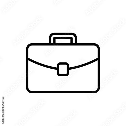 Simple Business Briefcase Icon for Corporate and Professional Use