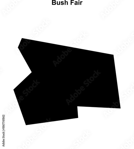 Bush Fair (England) blank outline map