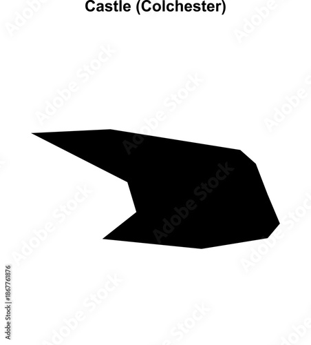 Castle (England) blank outline map