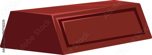 Photos Solid chocolate bar isolated on a white background.