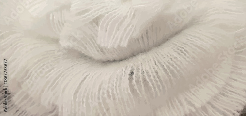 Soft white wool scarf. Warm clothes scarf, sweater. Scarf texture. White woolen cloth.