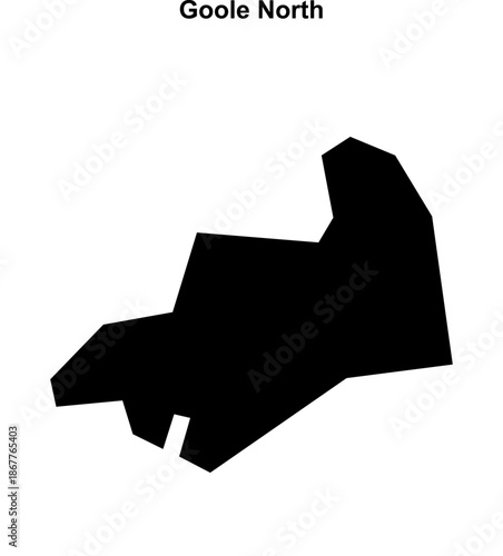 Goole North (England) blank outline map