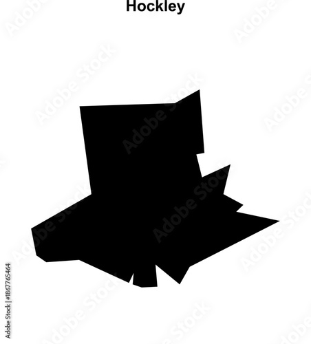 Hockley (England) blank outline map