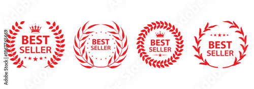 Black and gold best seller award badge with a crown and stars for the year of twenty twenty six. Award-winning best seller badge - perfect for marketing and product promotion.