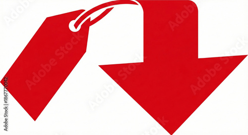 Price Drop Discount Arrow Vector Icon