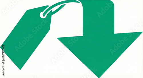 Price Drop Discount Arrow Vector Icon