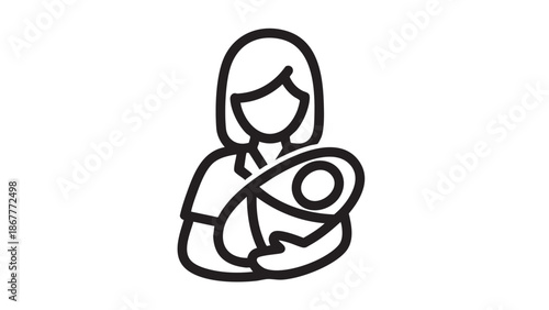 A mother cradling her newborn baby in a tender and intimate moment of bonding and love