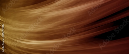 orange and pink horizontal abstract background with motion blur and flowing curvy lines