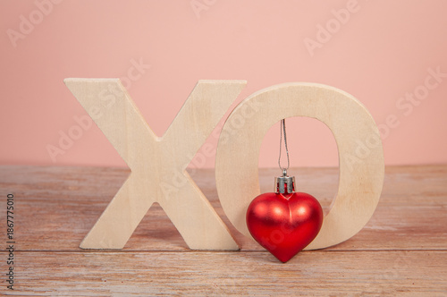 hugs and  kisses and a glass heart