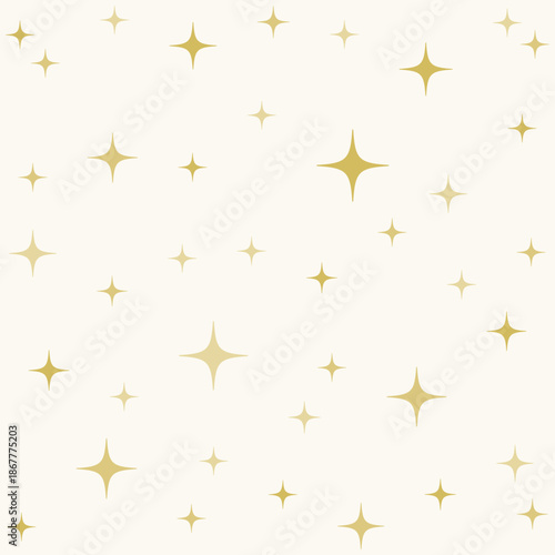 Four Point Stars Yellow Gold Pattern