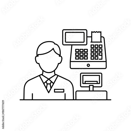 Cashier Operating Point of Sale System.