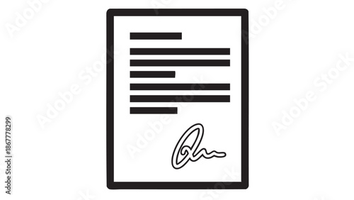 A document with a signature on a plain white background viewed from directly above