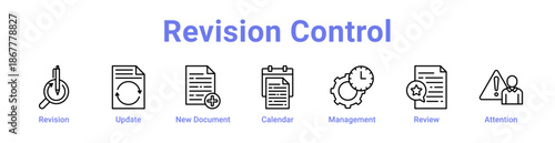 Revision Control Icon Banner and Collection