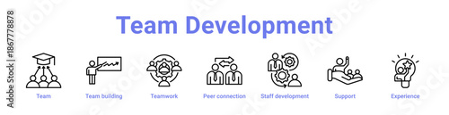 Team Development Icon Banner and Collection