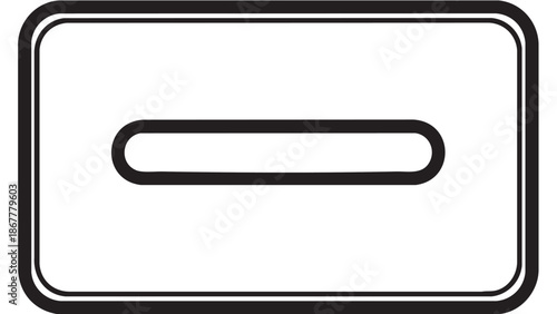 A simple line drawing of a small boat with oars on a white background