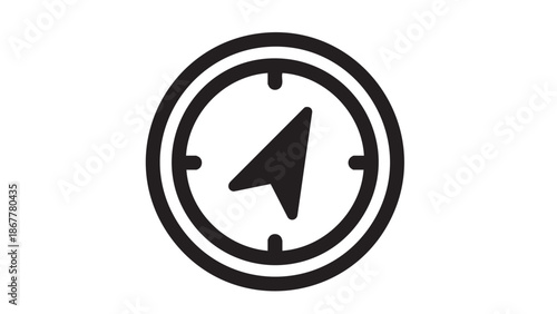 A simple line drawing of a small boat with oars on a white background