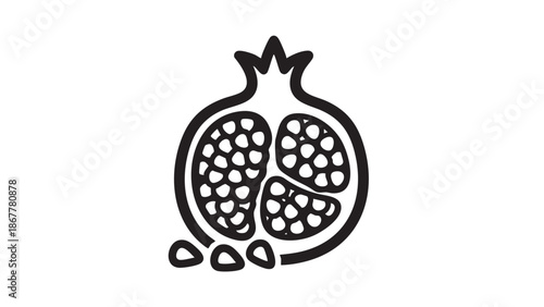 A simple line drawing of a small boat with oars on a white background