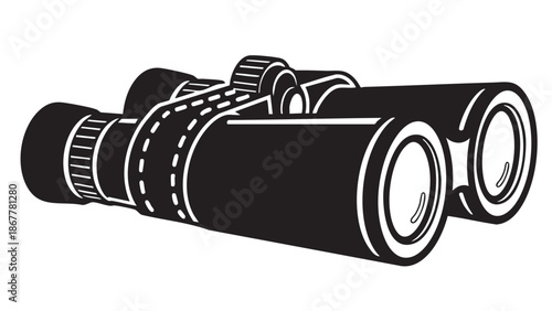 A simple line drawing of a small boat with oars on a white background