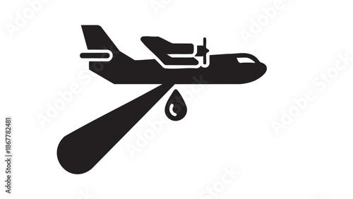 A simple line drawing of a small boat with oars on a white background