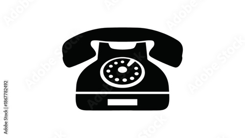 retro telephone isolated on white