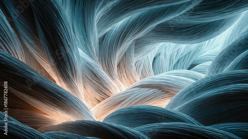 Papier peint abstrait bleu lumineux