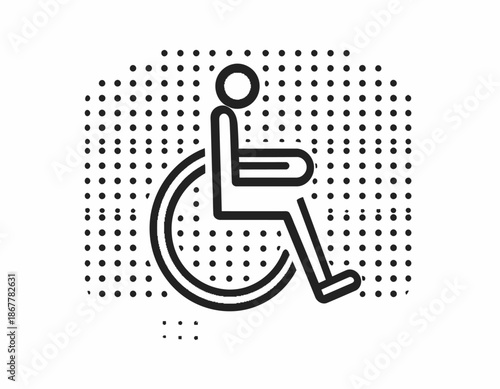 Wheelchair icon representing accessibility and disability support services, conveying inclusivity