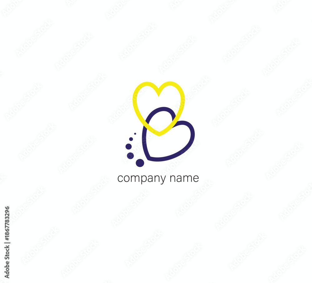 Obraz premium Modern Heart Logo Design Love Symbol Minimal Romantic Icon Elegant Brand Identity Vector Illustration
