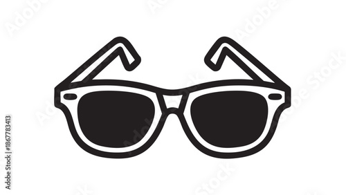 A simple line drawing of a small boat with oars on a white background