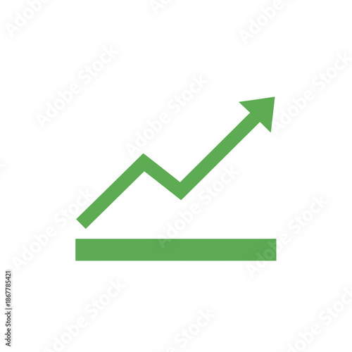 Green Arrow Graph Showing Upward Trend.
