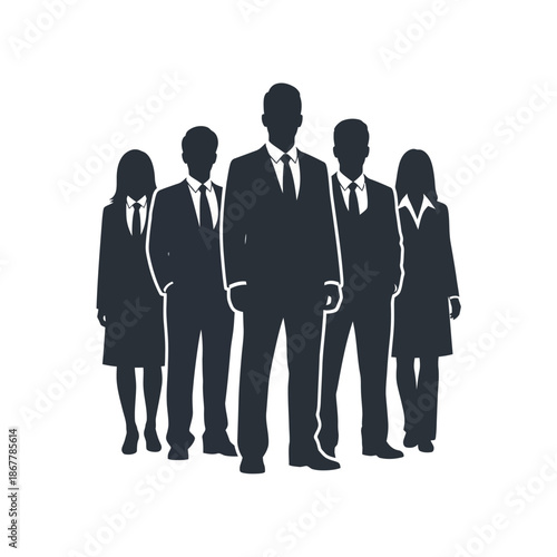 Group of Business Professionals Standing Together.