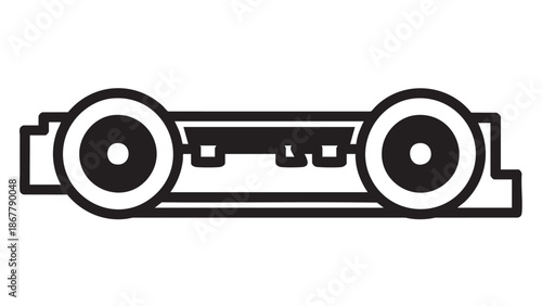 Simplified illustration of a vehicle on a plain white background