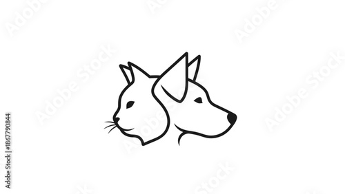 A cute white puppy head illustration of a domestic chihuahua breed character, a funny cartoon dog and pet animal isolated on a white background