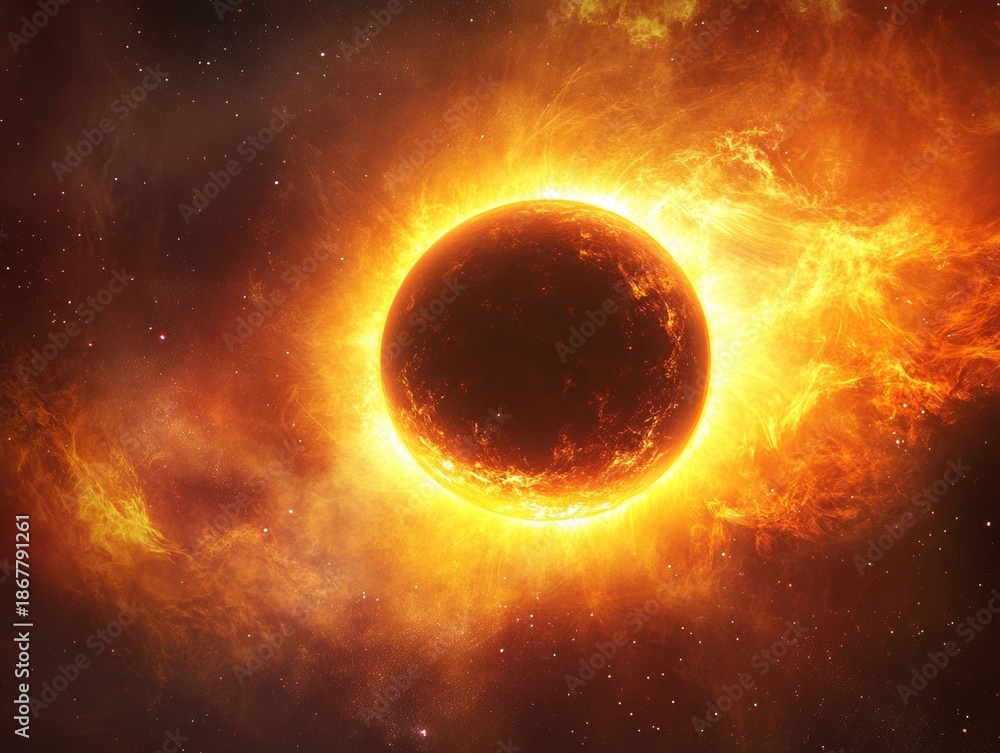 Obraz premium A vivid depiction of the initial explosion that leads to the formation of a new star in our galaxy.