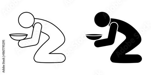 poverty line set icon vector illiustration on white background