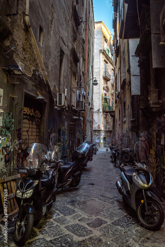 Views from the city of Naples, Italy