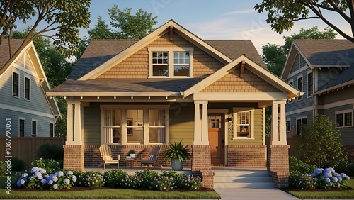 Modest Craftman style home in residential community