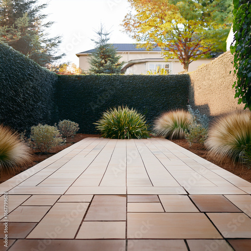 Wallpaper Mural Realistic European Garden Background for Outdoor Living Torontodigital.ca