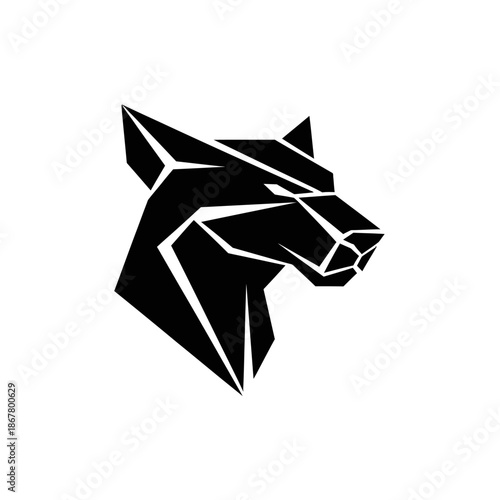Geometric Wolf Head Logo Design.