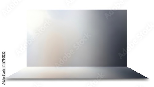 A blank laptop screen with a gradient background 