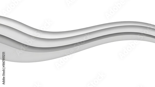 Abstract wavy layers design in grayscale