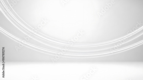 Abstract gray lines forming graceful arcs, creating an elegant minimalist scene