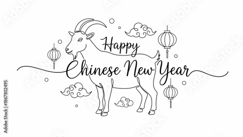 Celebration, Goat, Chinese New Year, Illustration, Festive, Cultural