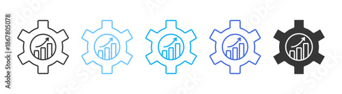 Optimization Icon Set Multiple Style Collection