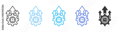 Effectivensess Icon Set Multiple Style Collection