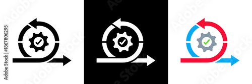 Agile Icon Set Glyph vector Illustration 