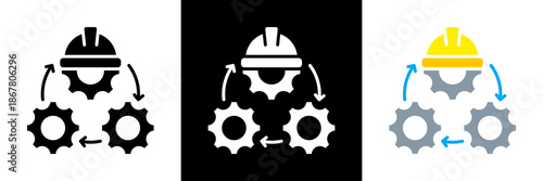 Engineering Icon Set Glyph vector Illustration 