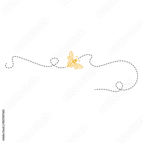 Flying honeybee logo