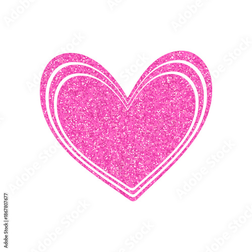 Pink glitter beating heart