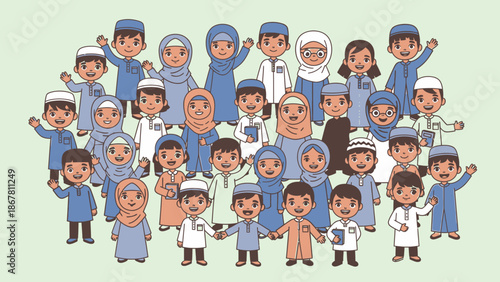 Diverse group of children in various professions