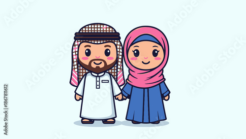 arab couple in traditional clothing